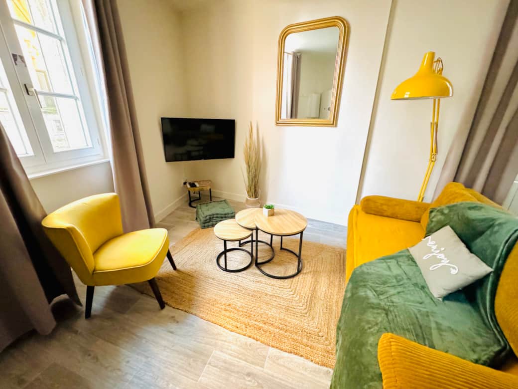 Salon chic arty et cosy