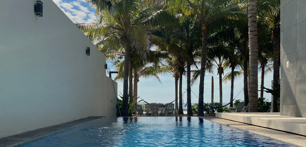 Infinity pool with ocean view
