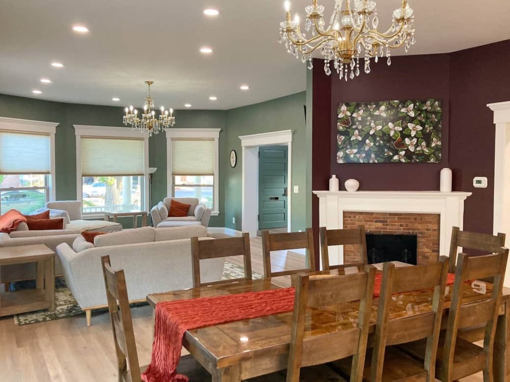 Dining room and living room