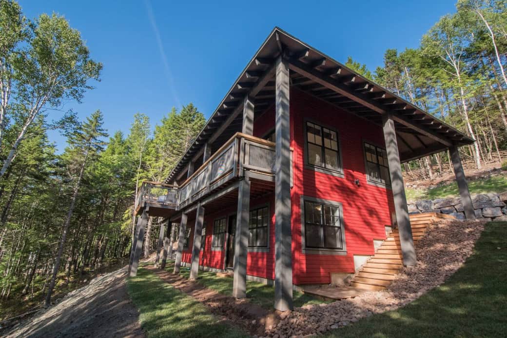 We have a large covered deck and massive windows for a bright view of the lake. We have a large covered deck and massive windows for a bright view of the lake.