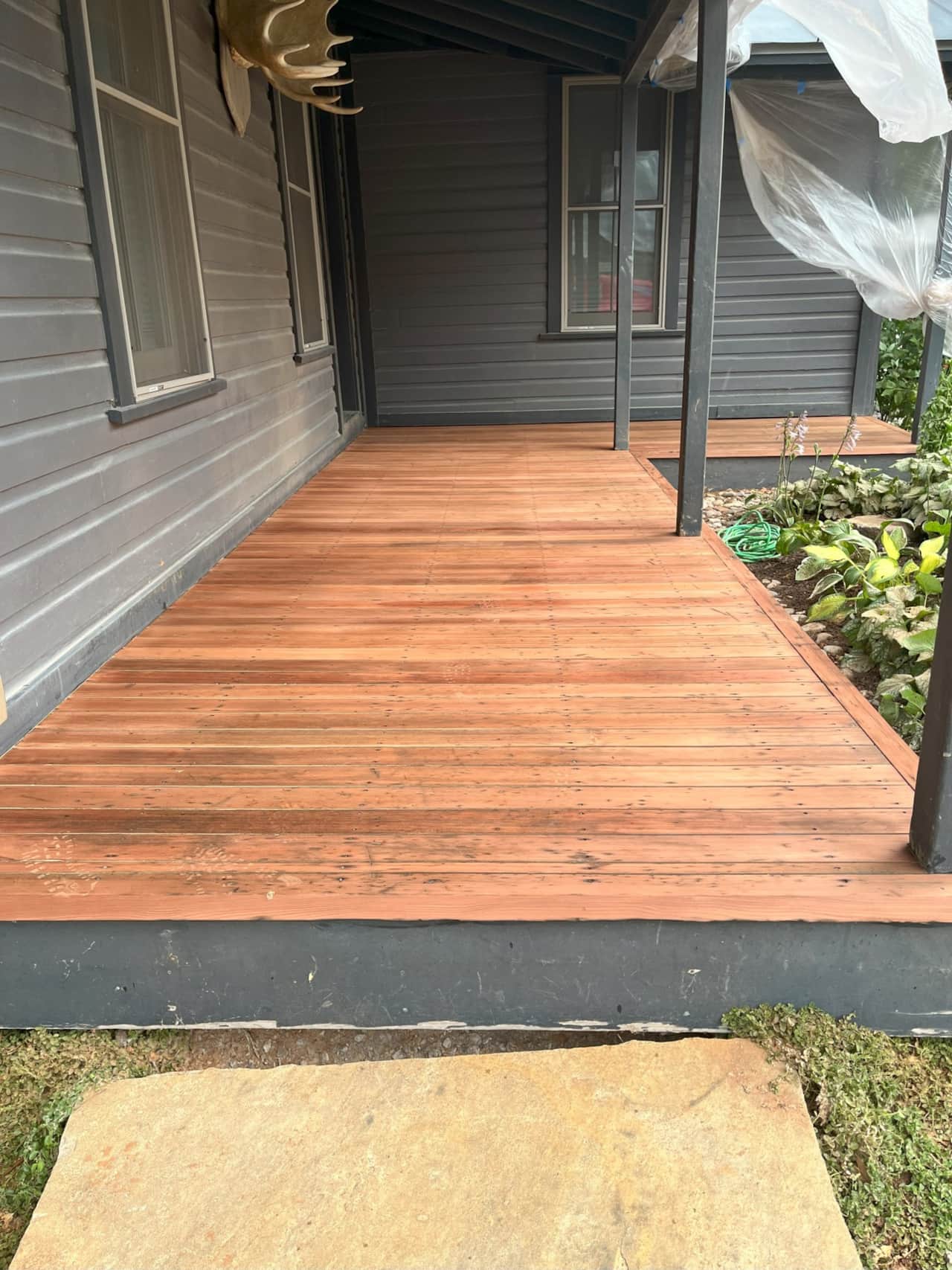 Deck refinish - step2- private home in downtown Telluride