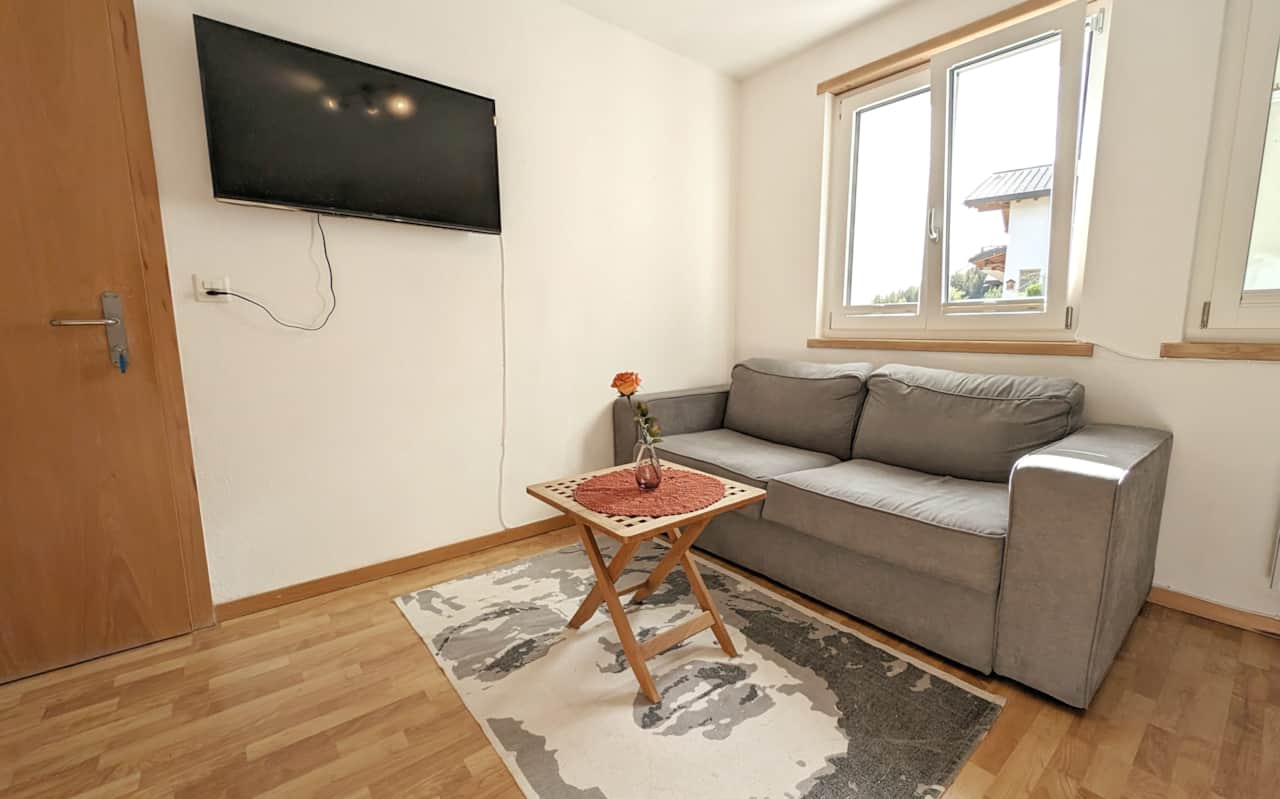 Schlafsofa und TV