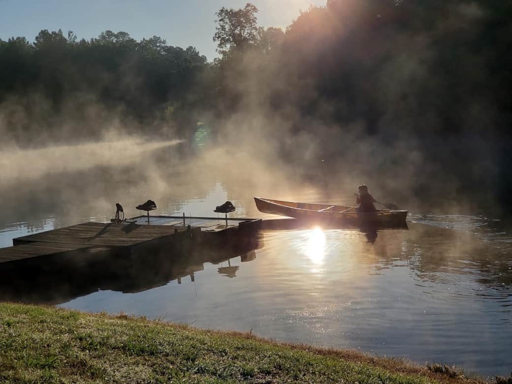Pond Morning Canoe