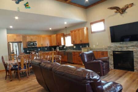 Living room with gas fireplace and flat screen TV Living room with gas fireplace and flat screen TV