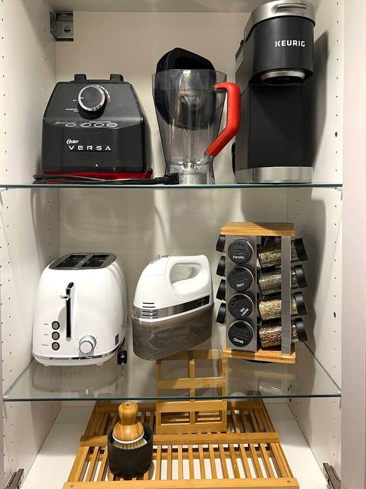 The kitchen includes a Keurig, blender, toaster, hand mixer,  and many spices for your use.