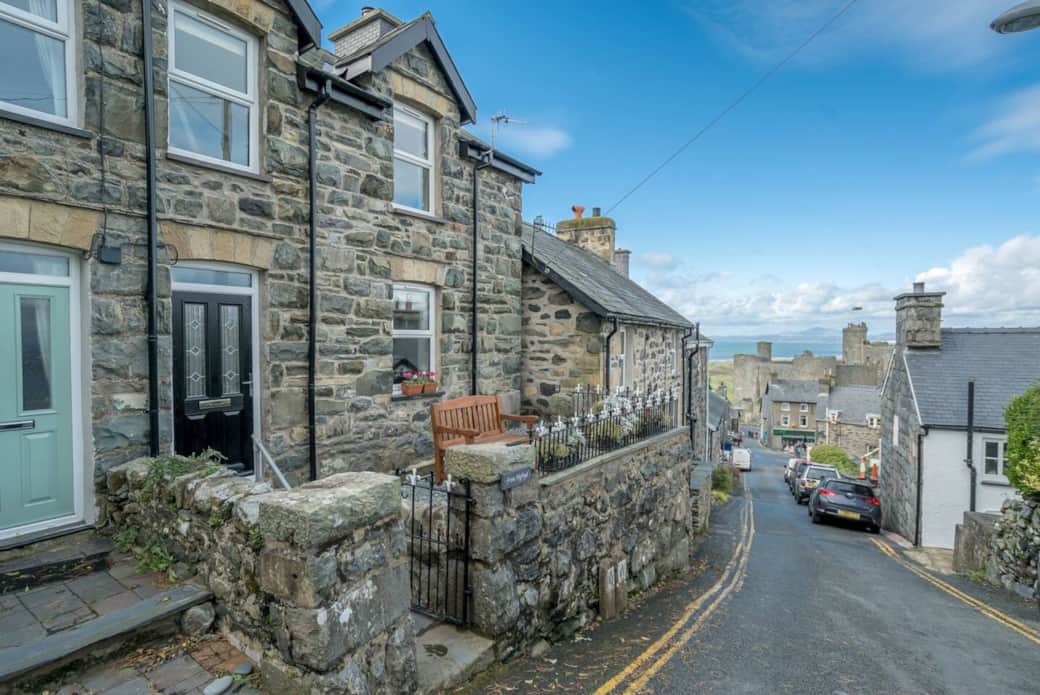 View from Fron Hyfryd down the hill View from Fron Hyfryd down the hill