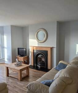 Gas fire place perfect for cozy nights in 