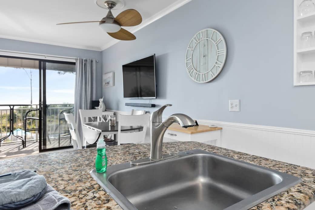 Great view from kitchen.