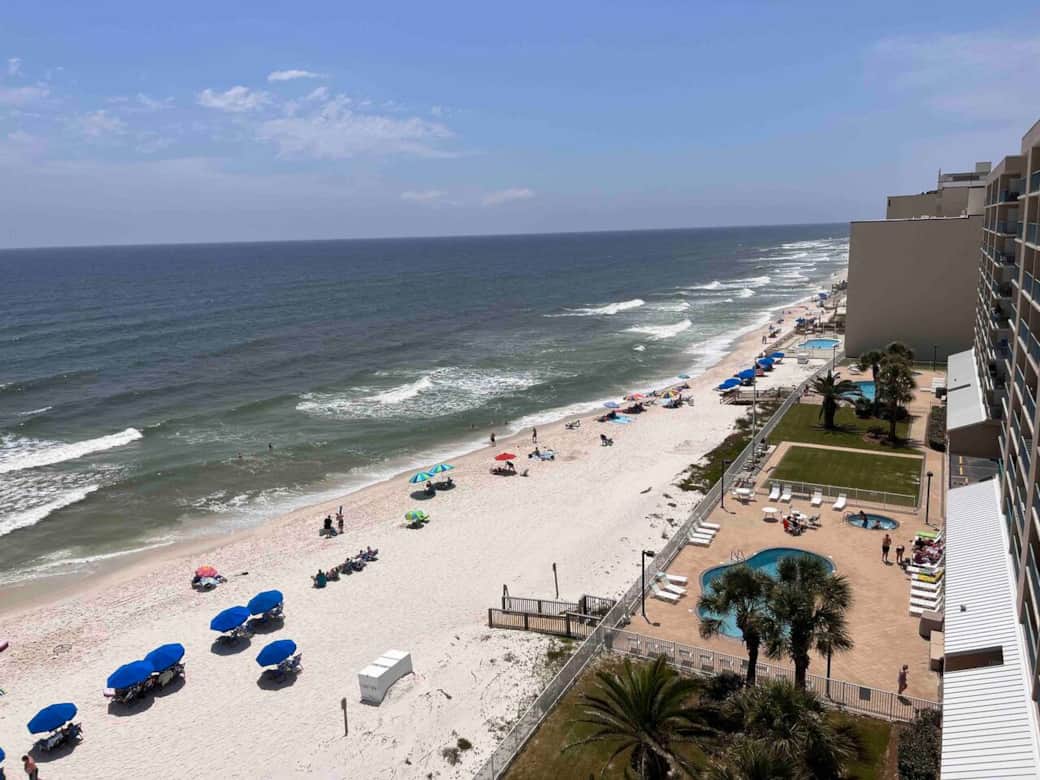 West facing view from Gulf side balcony during the day