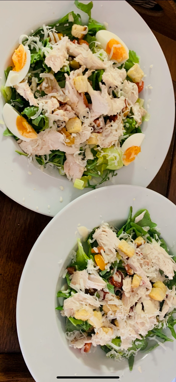 Freshly grown organic salads