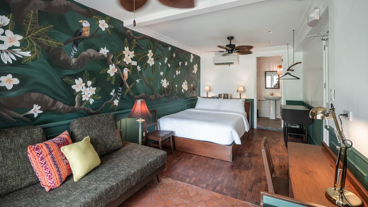 Calachuchi room features a wide mural