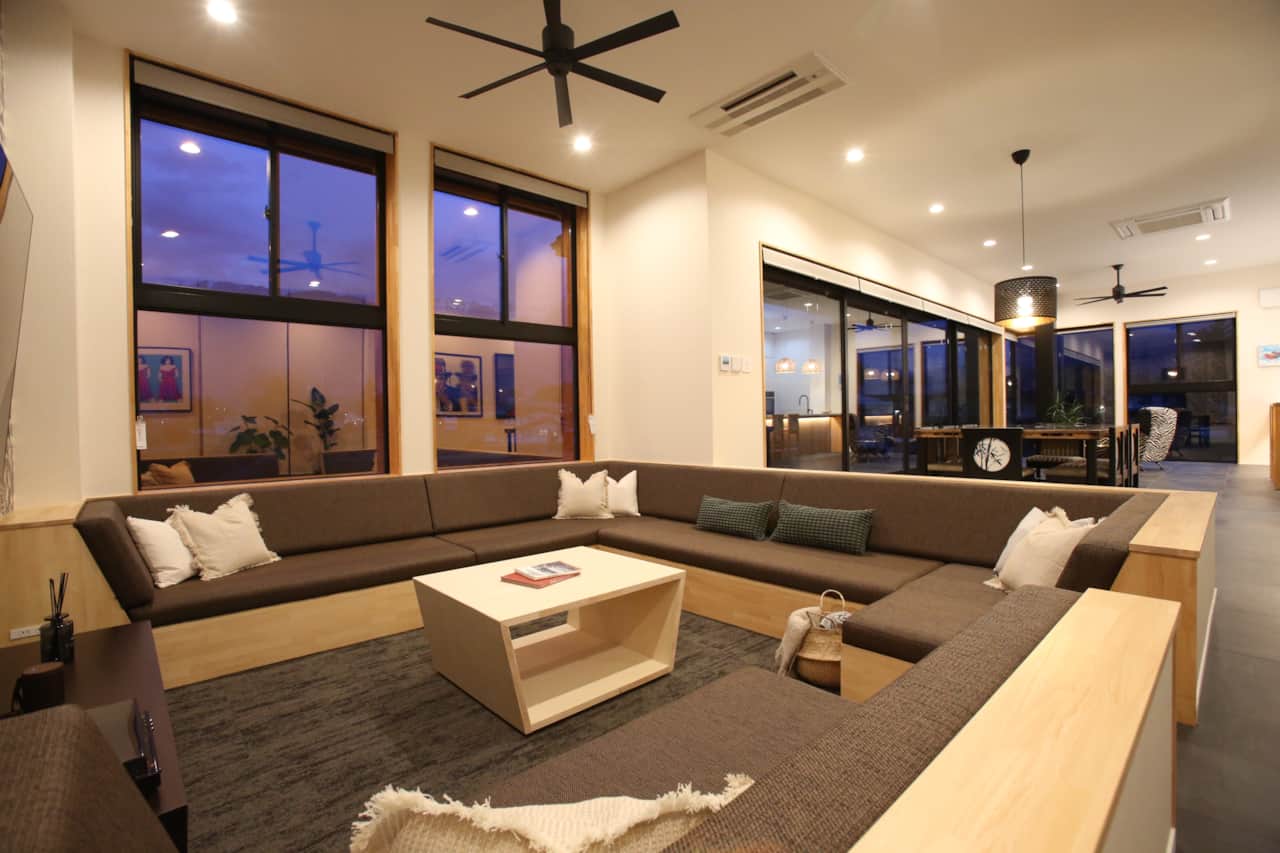 , a great place to chill on your Hakuba holiday.The sunken lounge! Huge area for relaxing in.