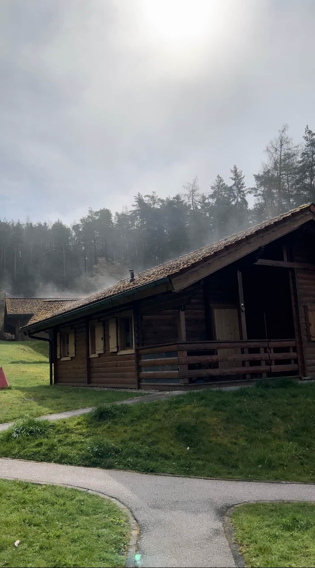 Blockhaus Holzzeit Morgentau