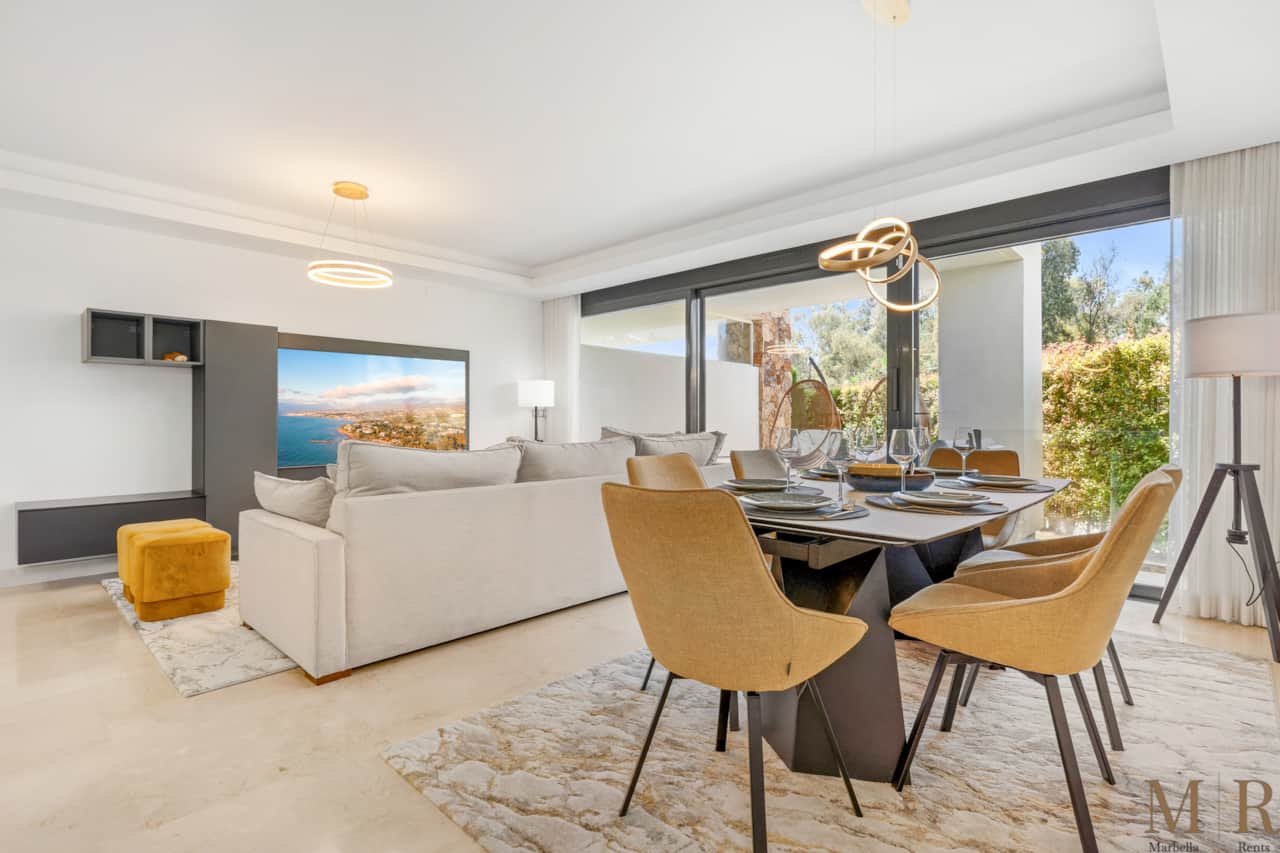 Living and dining area.