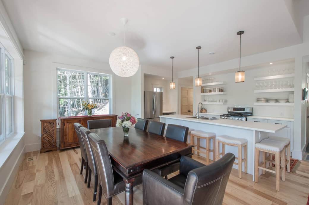 Open concept kitchen with island for easy cooking and entertaining. We have a gas range and gas BBQ. Open concept kitchen with island for easy cooking and entertaining. We have a gas range and gas BBQ.