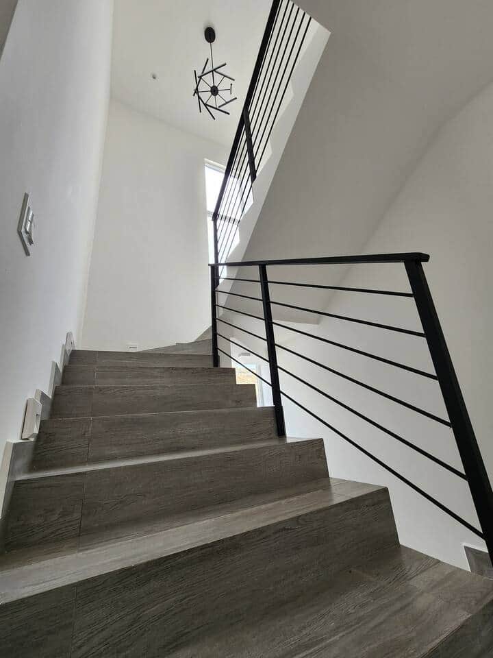 Stairwell to the roof. 