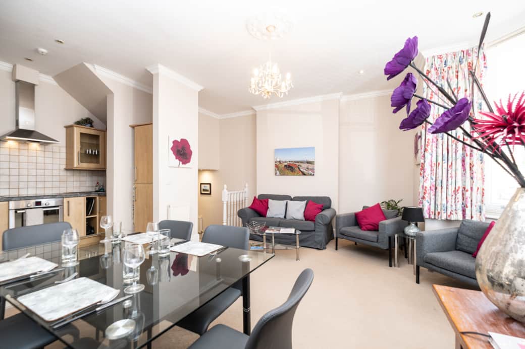 Open plan living dining room