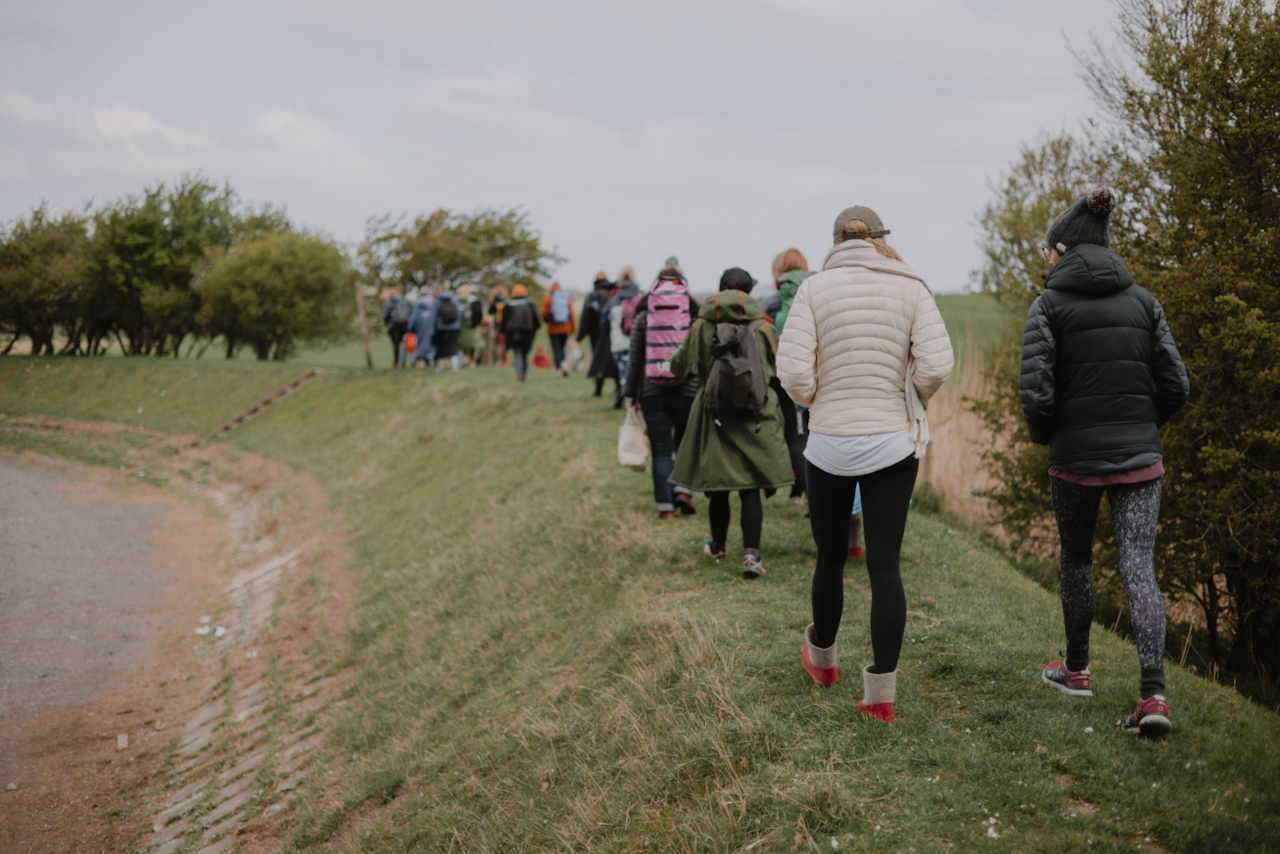 Walking the coastal pathway 