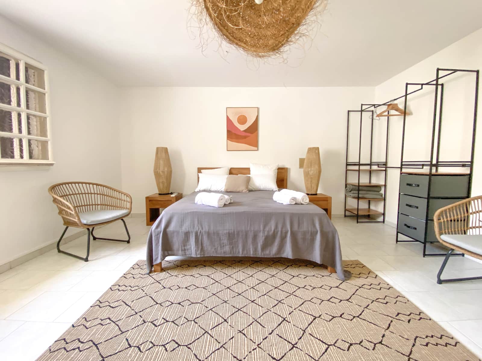 Une chambre double spacieuse et lumineuse de Villa Caméo