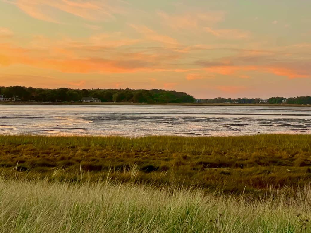 Sunset over Biddeford Pool (backyard)
