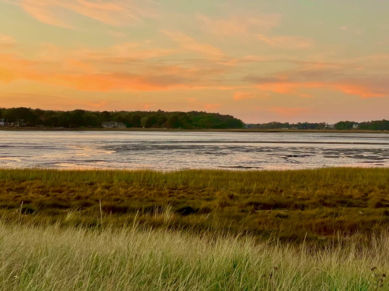 Sunset over Biddeford Pool (backyard)