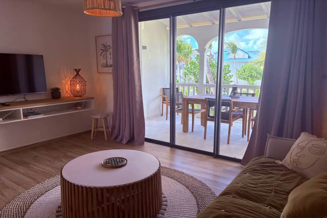 View of the terrace from the living room Allamanda 104