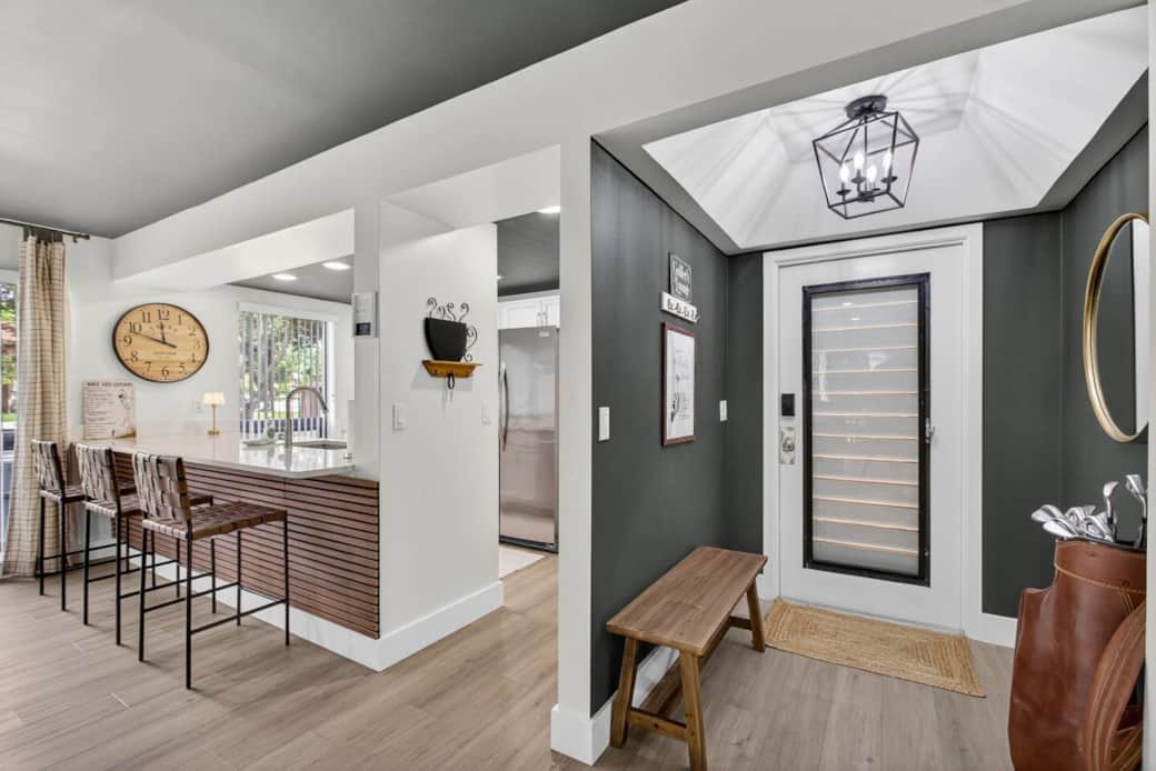 Entry way and kitchen Entry way and kitchen