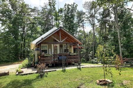 Larkspur has its own front and back yard. 