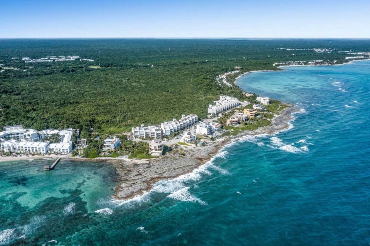 Experience awe-inspiring views from above! Our coastal sanctuary, nestled along the Caribbean Sea, provides a mesmerizing aerial perspective of paradise.