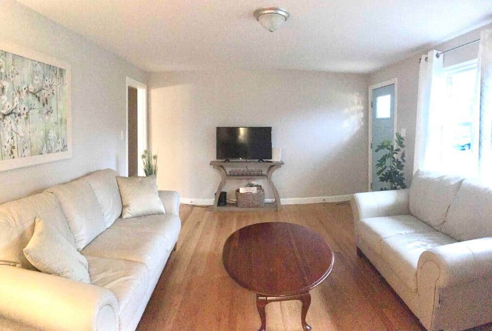 Den, with smart tv to access your own accounts