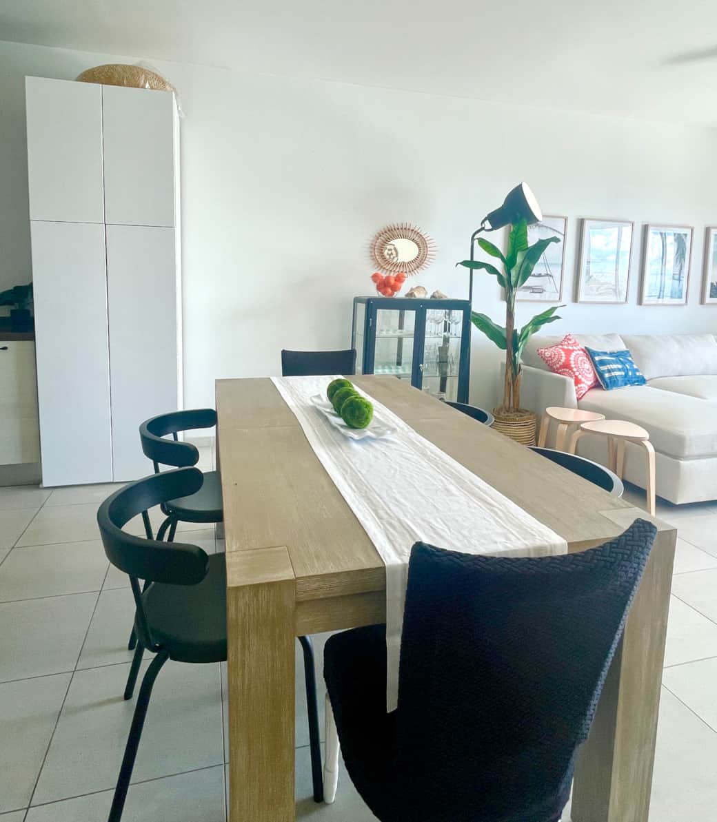 Open Plan Dining Area with Bar Amenities against wall