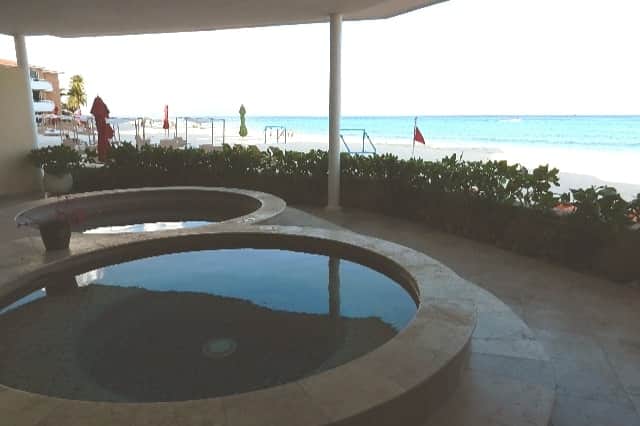 Fishermen's spa jacuzzis on beach