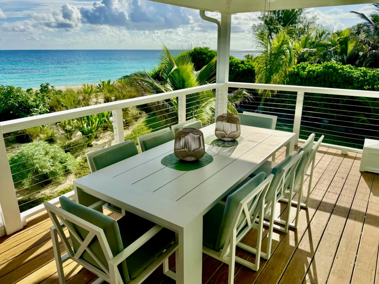 Outdoor seating for eight