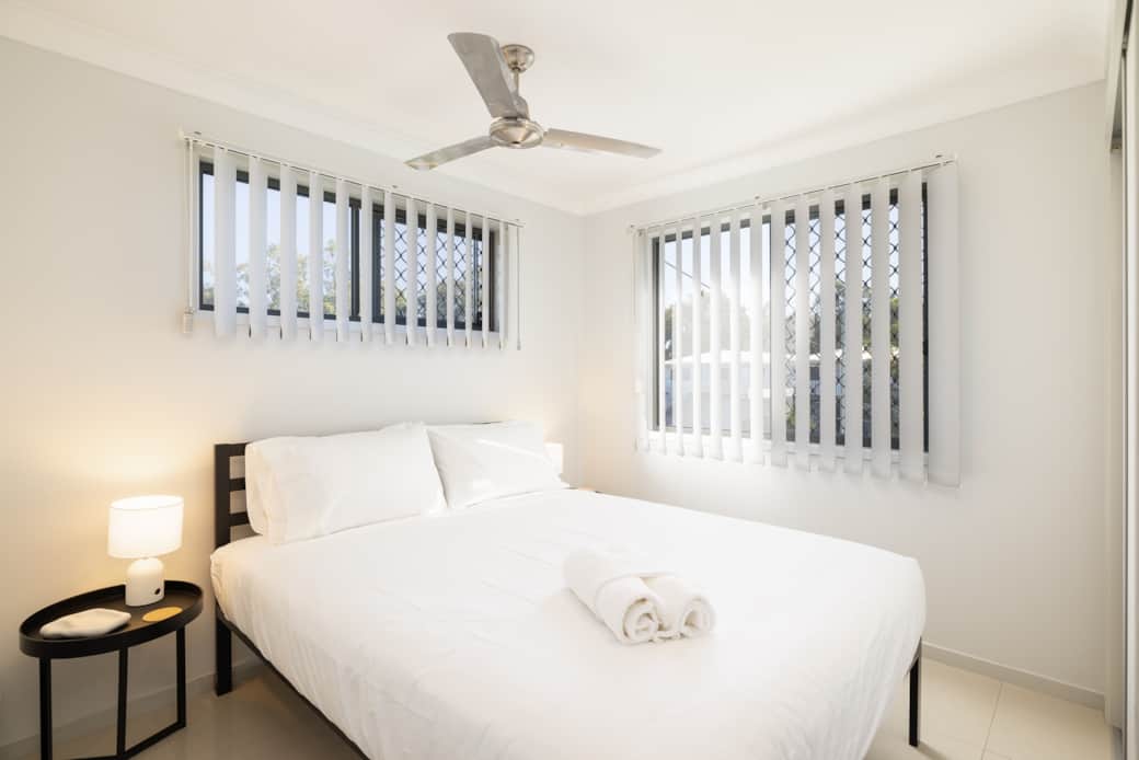 Bedroom 1: Peaceful bedroom with cozy design and ample storage