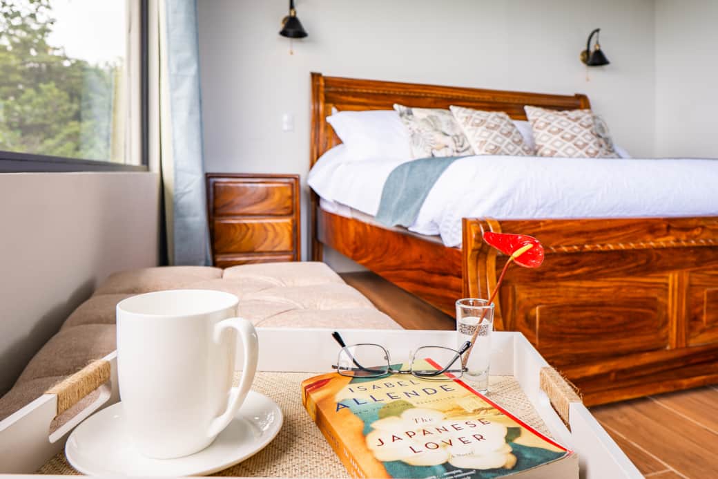 Wake up slowly with a good book, soft light through the window, and nothing in your schedule 