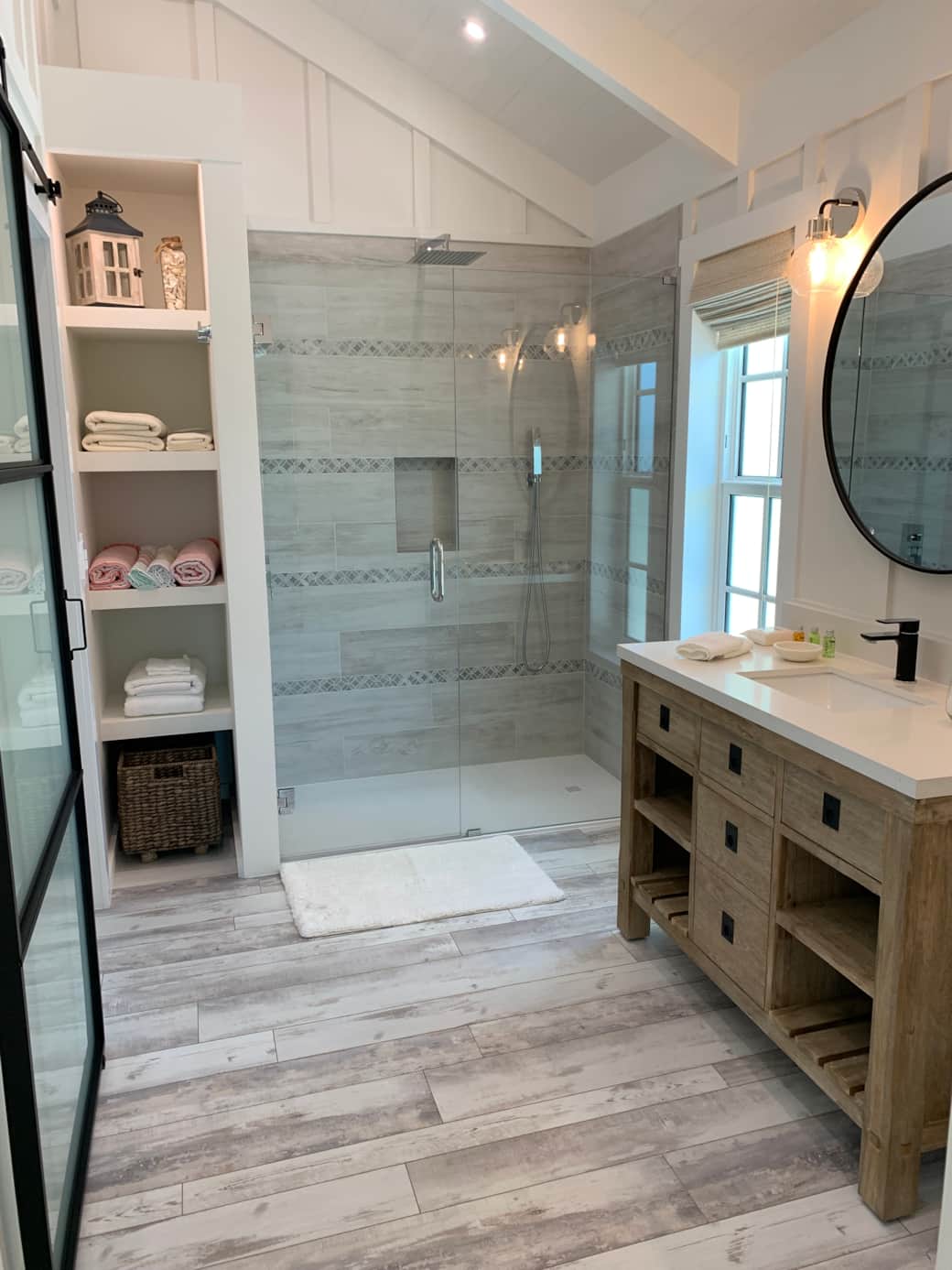 Bathroom with rain shower