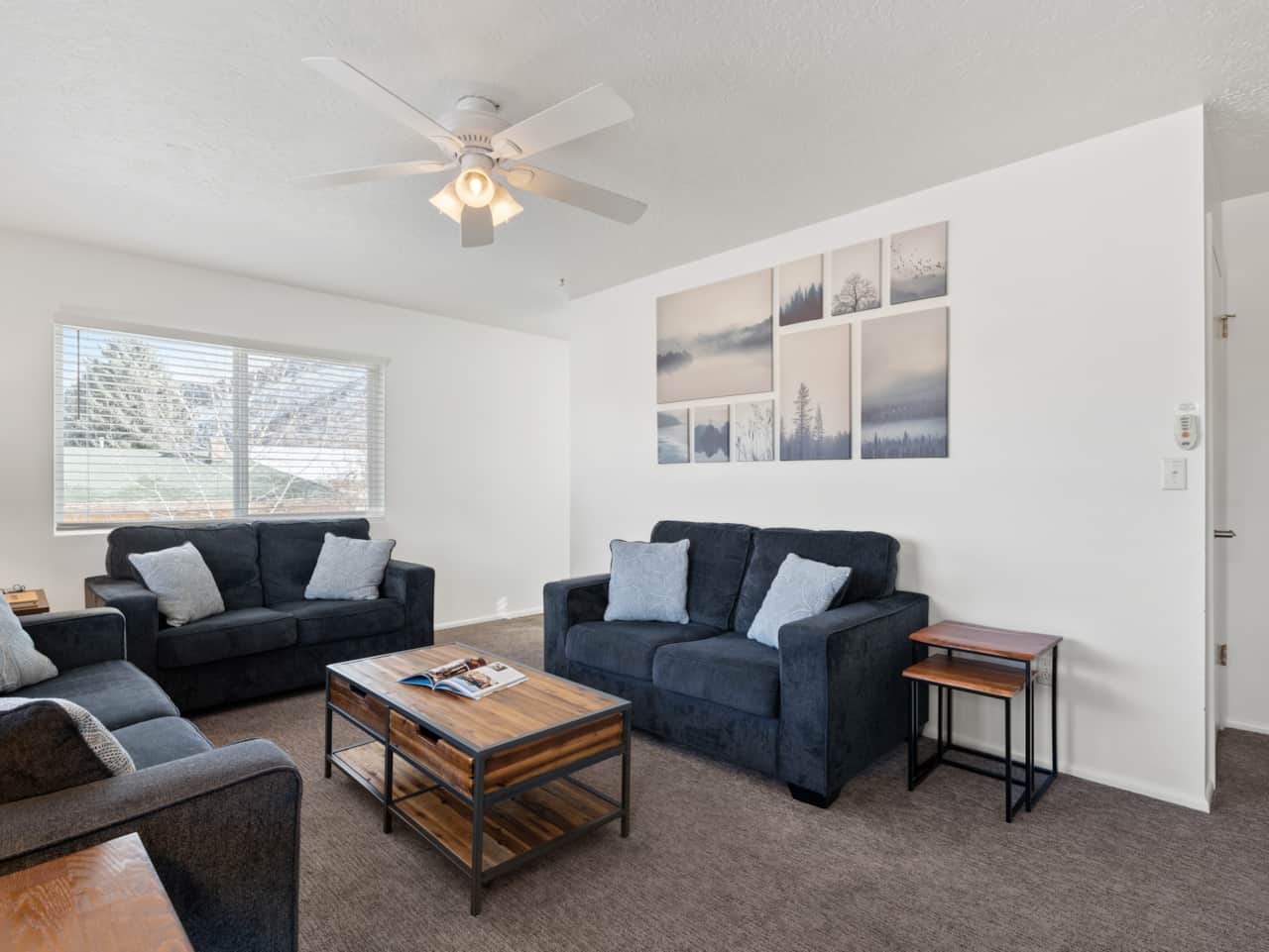 The main floor living room has plenty of space to play games, catch up and have a good time.
