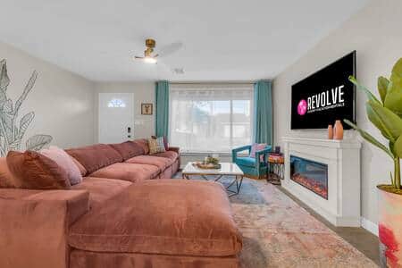 Enjoy movie night or game night by the fire on the coziest cloud couch!