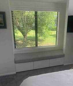 Window seat in main bedroom 