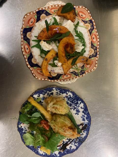 Delicious fresh starter dishes