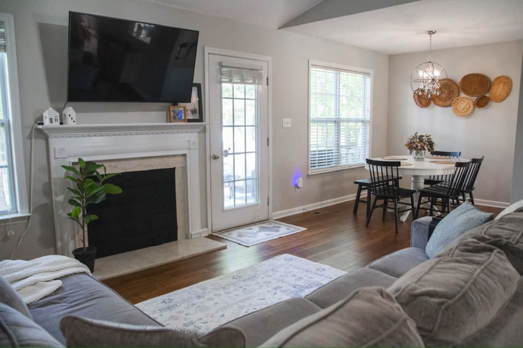 Smart TV in living room, as well as in primary bedroom. 