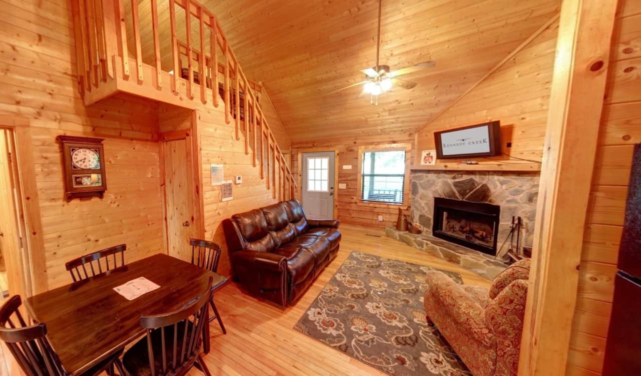 Living room and Loft in the Cabins