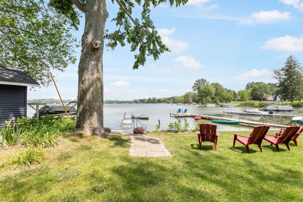 Private dock on Hutchins Lake