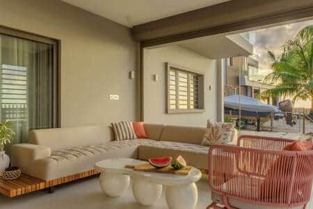 Terrace with sunset view 