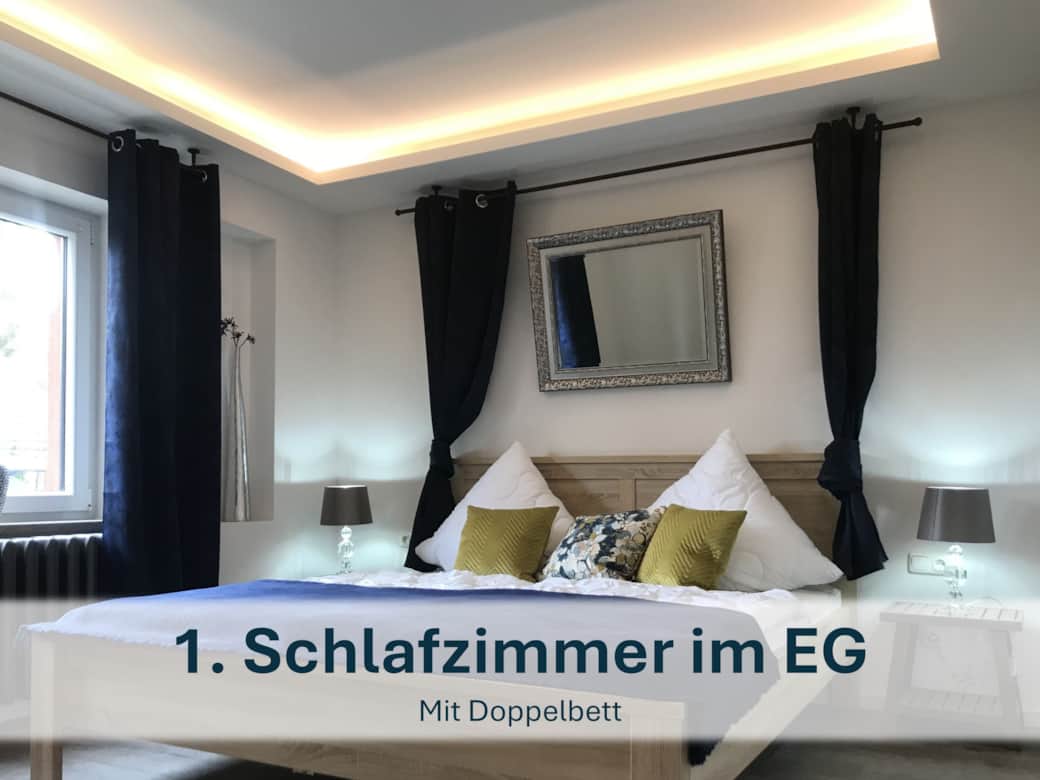 Schlafzimmer 1 im Erdgeschoss