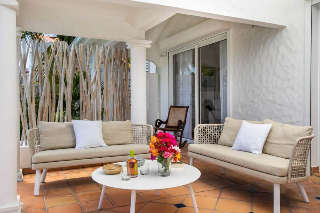 Lounge area on the terrace Filao 