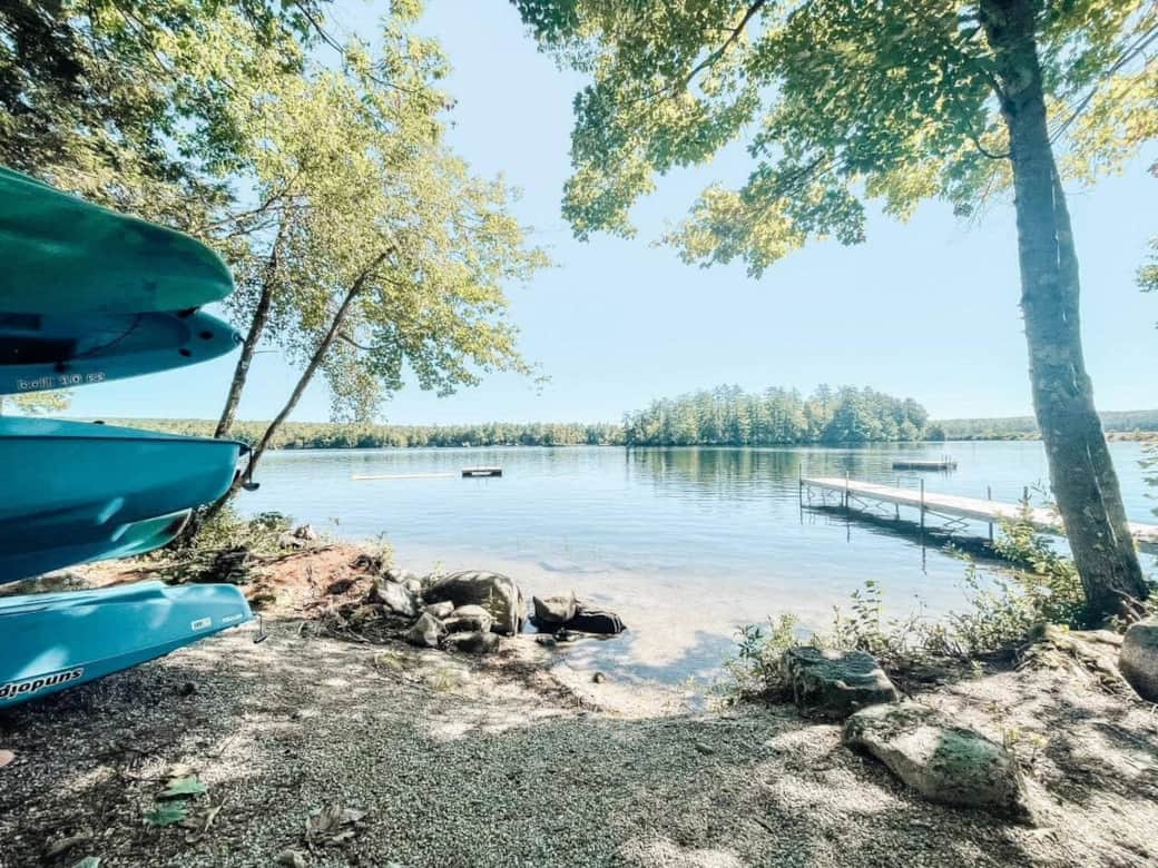 Private waterfront perfect for swimming or boating in the warmer months ☀️