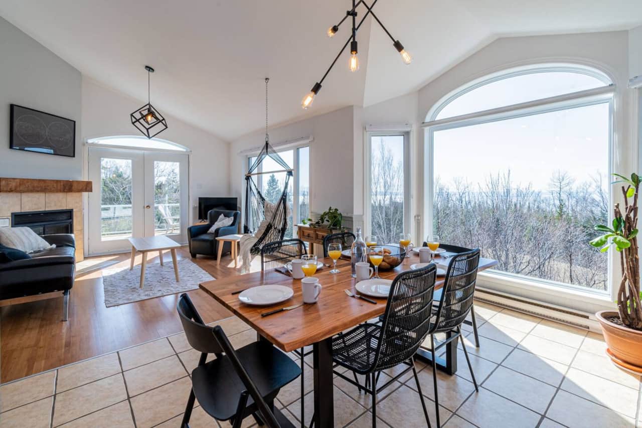View of dining room and living room