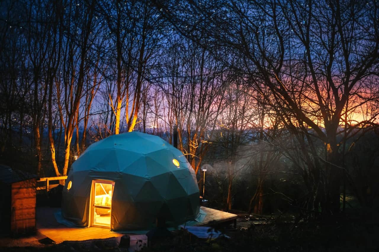 Sun down at The Tree Dome