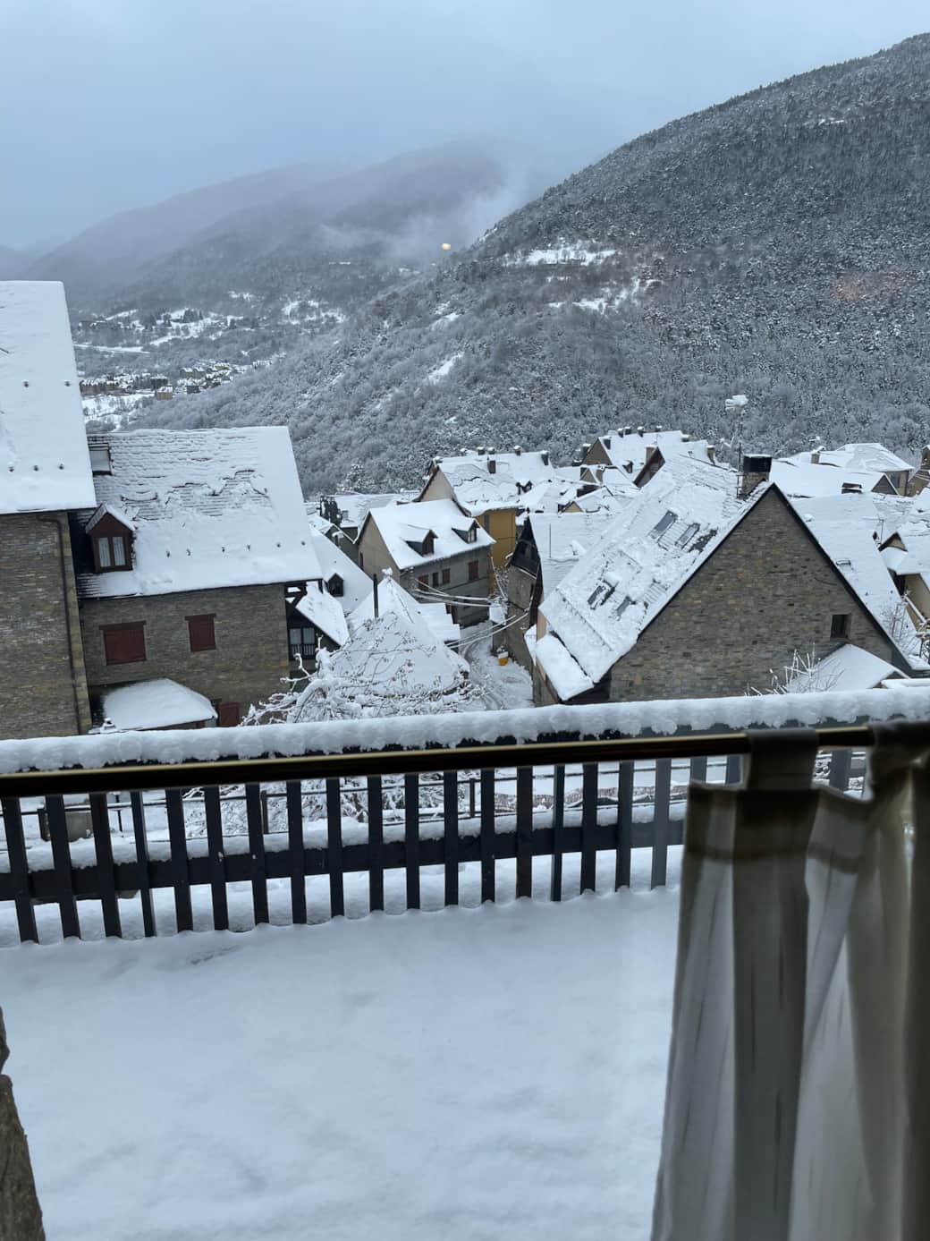 Vistas terraza nieve